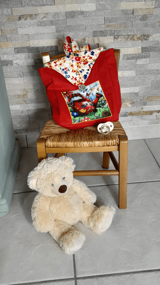Sac à Dos illustré Arrosoir rouge